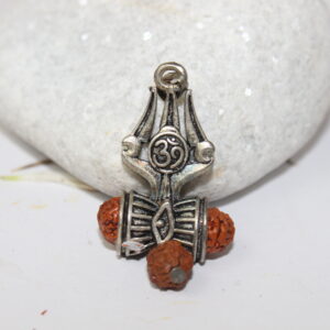 Sansthha - Om Trishul Damru Rudraksha With Silver Locket