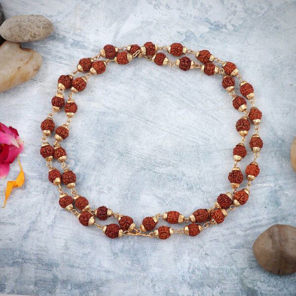 Sansthha - Panchmukhi Rudraksha Silver Mala