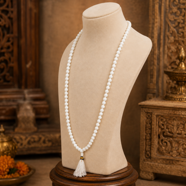 Original White Hakik Mala(Free size)