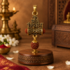 Sansthha - Om Namah Shivay Damru Rudraksha Locket