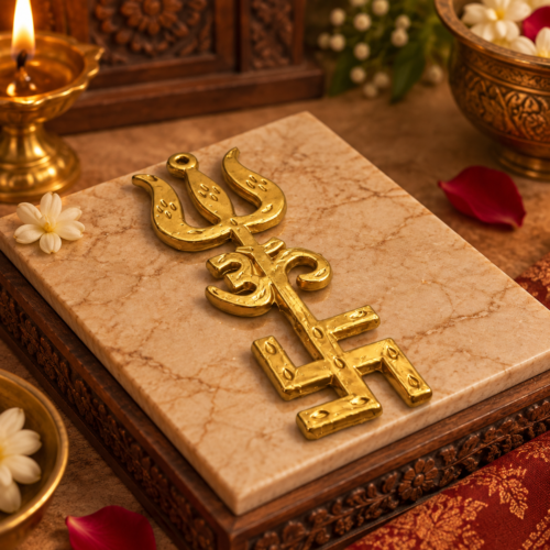 Om Swastik Trishul yantra