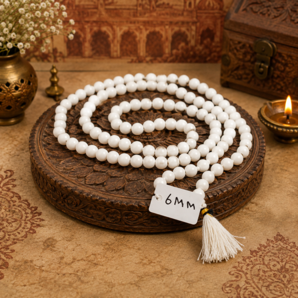 Original White Hakik Mala(Free size)