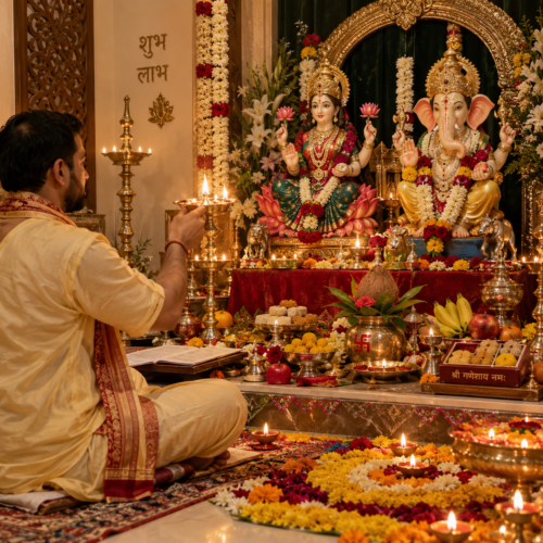 Lakshmi Ganesh Puja with traditional Vedic rituals