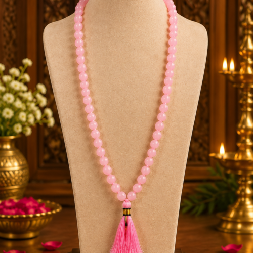 quatrz rose mala Rose Quartz Mala
